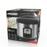 Mesko | Rīsu vārītājs | MS 6411 | 1000 W | 1,5 L | Melns/nerūsējošais tērauds - Image 5