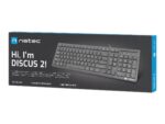 Natec | Keyboard | Discus 2 Slim | Standard | Wired | US | Black | USB 2.0 | 424 g | Numeric keypad - Image 8