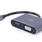 Cablexpert | USB Type-C адаптер для подключения к дисплеям HDMI и VGA | A-USB3C-HDMIVGA-01 | USB Type-C