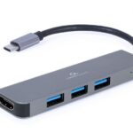 Cablexpert | USB C tipa 2-in-1 daudzportu adapteris (centrmezgls + HDMI) | A-CM-COMBO2-01 | USB C tipa