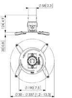 Vogels | Projector Ceiling mount | Turn, Tilt | Silver - Image 2