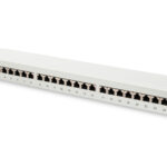 Digitus | Patch Panel | DN-91624S | White | Category: CAT 6; Ports: 24 x RJ45; Retention strength: 7.7 kg; Insertion force: 30N max | 48.2 x 4.4 x 10.9 cm