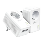 TP-LINK | AV1000 2-Port Gigabit Passthrough Powerline Starter Kit | TL-PA7027P KIT | 10/100/1000 Mbit/s | Ethernet LAN (RJ-45) ports 2 | No Wi-Fi | Extra socket