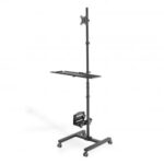 Digitus | Mobile workstation with individual height adjustment | DA-90374 | Monitor Mount, PC Holder | 17-32  | Black