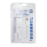 Logilink | Ātrais Ethernet USB 2.0 uz RJ45 adapteris: | 0,115 m | Balts | USB-A uz RJ45 - Image 2