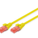 CAT 6 U-UTP | Plākšņu vads | PVC AWG 26/7 | Dzeltens | 2 m | Modulārs RJ45 (8/8) spraudnis