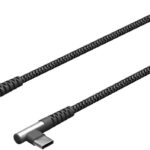 Goobay | 64659 USB-C uz USB-C tekstila kabelis ar metāla spraudņiem, 1 m | USB-C uz USB-C