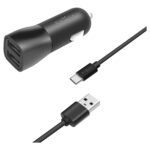 Fiksēts | Automašīnas lādētājs | Divkāršs USB kabelis