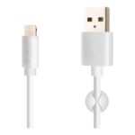 Fiksēts | Datu un uzlādes kabelis ar USB/Lightning savienotājiem | Balts
