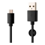 Fiksēts | Datu un uzlādes kabelis ar USB/USB-C savienotājiem | Melns