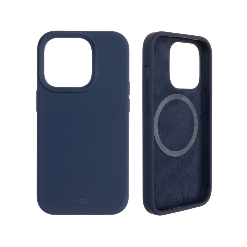 original-44657.jpg Fixed | MagFlow with MagSafe support | Back cover | Apple | iPhone 14 Pro | Liquid silicon | Blue - Image 1