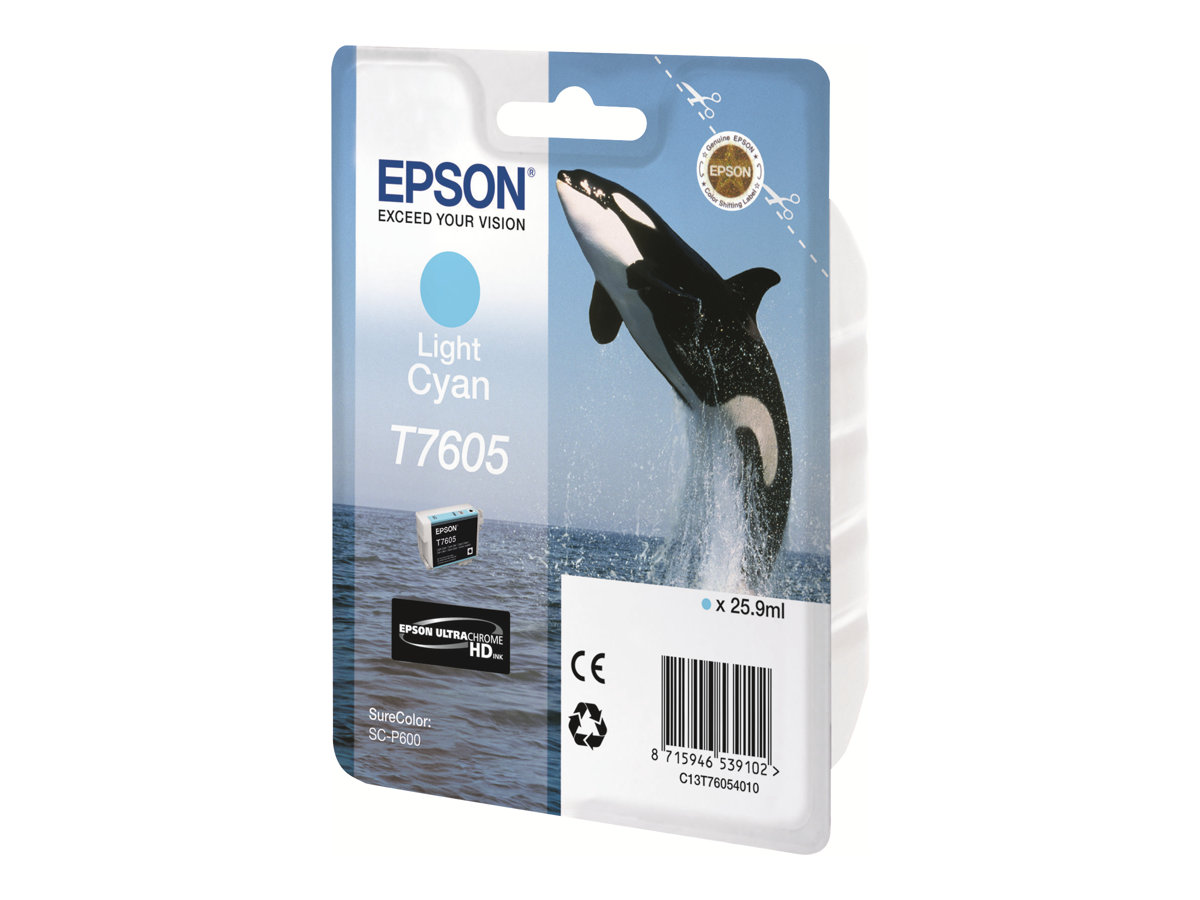 oriģināls-4527.jpg Epson T7605 | Tintes kasetne | Gaiši ciāna - Image 1