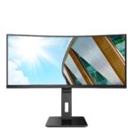 AOC | Izliekts monitors | CU34P2C | 34 | VA | WQHD | 21:9 | 100 Hz | 1 ms | 3440 x 1440 | 300 cd/m² | HDMI pieslēgvietu skaits: 1 | Melns | Garantija 36 mēneši