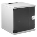 Digitus | 6U Wall Mounting Cabinet | DN-10-05U-1 | Grey | Safety class rating IP20; 200° door opening angle; Lockable safety-glass door; 254 mm (10) profile rails mounted on the front side inside of the cabinet, galvanized; 254 mm (10) profile rails are adjustable in depth | 33.0 x 31.2 x 30.0 cm