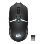 Corsair | Spēļu pele | NIGHTSABRE RGB | Bezvadu | Bluetooth, 2,4 GHz | Melna