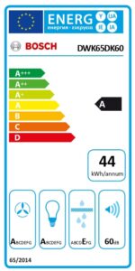 Bosch | Hood | DWK65DK60 | Wall mounted | Energy efficiency class A | Width 59 cm | 430 m³/h | Electronic control | LED | Black - Image 6