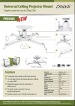 Sunne | Projector Ceiling mount | Turn, Tilt | White - Image 2