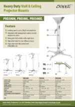 Sunne | Projector Ceiling mount | Turn, Tilt | White - Image 2