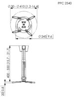 Vogels | Projector Ceiling mount | Turn, Tilt | Black/Silver - Image 3