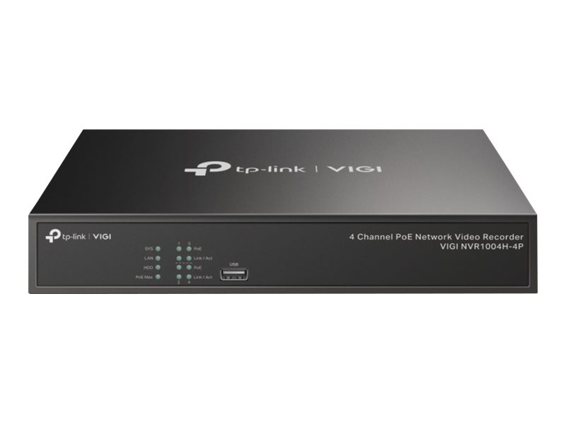 oriģināls-56232.jpg TP-LINK | PoE+ tīkla video ierakstītājs | VIGI NVR1004H-4P | 1 | 4 kanālu - Image 1