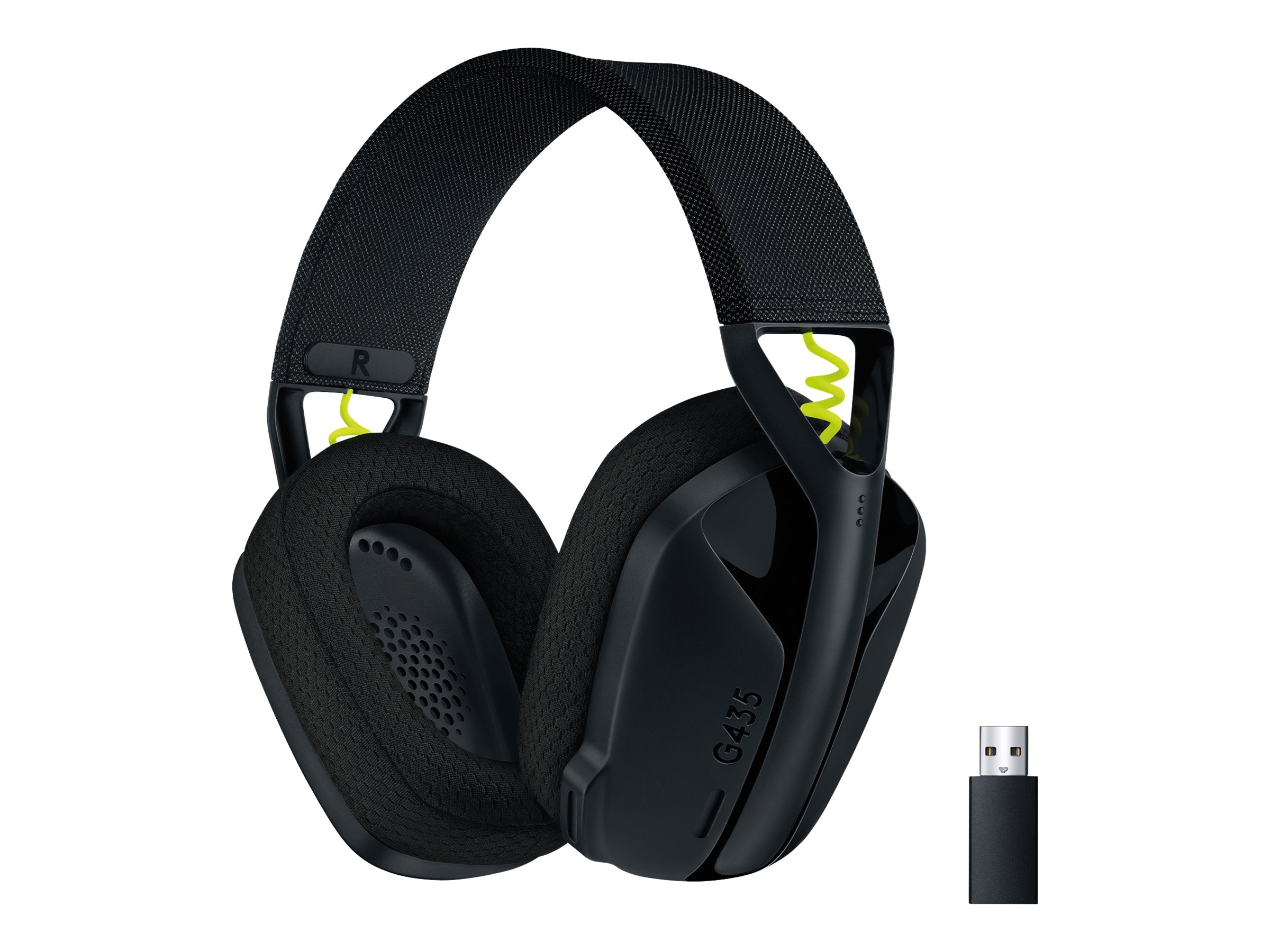 original-56424.jpg Logitech LIGHTSPEED Gaming Headset | G435 | Bluetooth | Over-Ear | Microphone | Wireless | Black and Neon Yellow - Image 1