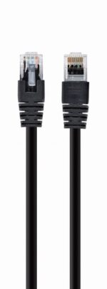 Cablexpert | Plākšņu vads | UTP | Melns RJ45 | RJ45