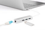 Digitus | USB C tipa 3 portu centrmezgls + gigabitu Ethernet - Image 4