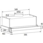 CATA | TFB-5160 BK | Telescopic | Energy efficiency class C | Width 59.5 cm | 300 m³/h | Mechanical control | LED | Black