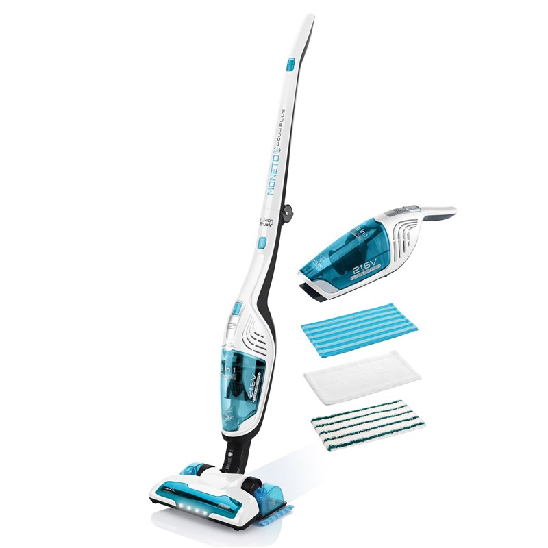 original-59870.jpg ETA | Vacuum Cleaner | ETA645390000 Moneto II Aqua Plus | Cordless operating | Handstick 3in1 | Washing function | N/A W | 21.6 V | Operating time (max) 50 min | White/Blue - Image 1