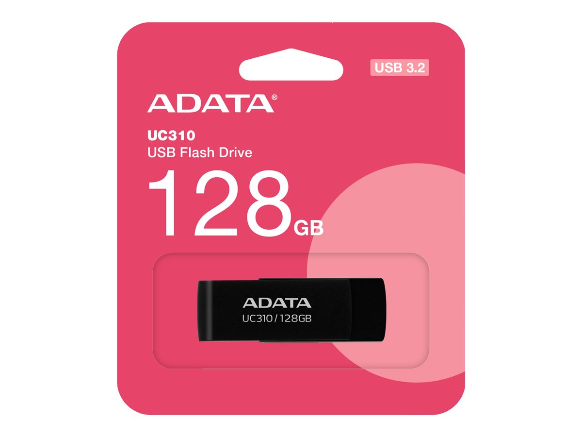 original-60124.jpg ADATA | USB Flash Drive | UC310 | 128 GB | USB 3.2 Gen1 | Black - Image 1