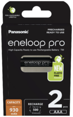 Panasonic | ENELOOP Pro BK-4HCDE/2BE | AAA | 930 mAh | 2 gab.