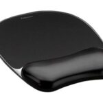 Fellowes | Peles paliknis ar plaukstas locītavas atbalstu CRYSTAL | Peles paliknis ar plaukstas locītavas spilvenu | 202 x 235 x 25 mm | Melns
