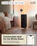 Mill | WiFI GEN3 Oil Filled Radiator | OIL2000WIFI3 | Oil Filled Radiator | 2000 W | Number of power levels 3 | Black - Image 8
