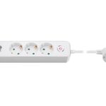 41264 3 kontaktu strāvas pagarinātājs ar slēdzi un USB | Kontaktligzdu skaits: 3