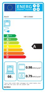 Bosch | Oven | HBF133BA0 | 66 L | Electric | EcoClean | Knobs | Height 59.5 cm | Width 59.4 cm | Black - Image 4