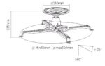 Sunne | Projector Ceiling mount | Turn, Tilt | Black - Image 2