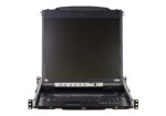 Aten 16-Port PS/2-USB VGA Dual Rail 19 LCD KVM Switch with Daisy-Chain Port and USB Peripheral Support | CL5816N - Image 3
