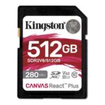 Kingston SDXC II V60 React Plus | SDR2V6/512GB | 512 GB | SDXC | Zibatmiņas klase 10, UHS-II, U3, V60
