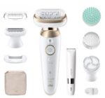 Эпилятор Braun | SES9-481 Silk épil 9 Flex 3D | Максимальное время работы: 50 мин | Количество уровней мощности: 2 | Влажное и сухое использование | Белый/Золотой