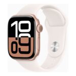 Apple Watch Series 10 | Smart watch | GPS (satellite) | Always-On Retina display | 42mm | Waterproof | Rose Gold