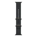 Apple | 49mm Black Ocean Band - Natural Titanium Finish