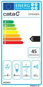 CATA tvaika nosūcējs | EXTENDER 600 | Teleskopisks | Energoefektivitātes klase C | Platums 60 cm | 390 m³/h | Mehānisks | ECOLED | Nerūsējošā tērauda - Image 7
