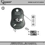 Gembird | MUSWB2 | 6 button | Optical Bluetooth mouse | Black, Grey - Image 2