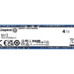 Kingston SSD | NV3 | 4000 GB | SSD formāts M.2 2280 | Cietvielu diska saskarne PCIe 4.0 x4 NVMe | Lasīšanas ātrums 6000 MB/s | Rakstīšanas ātrums 5000 MB/s