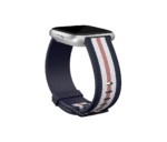 Fitbit | Гибридный ремешок Versa-Lite из тканого материала, большой размер, темно-синий/розовый | Гибридный ремешок Fitbit Versa из тканого полиэстера сверху и фторэластомера снизу, с алюминиевой пряжкой. | Гибридный ремешок Fitbit Versa из тканого материала не является водонепроницаемым. — изображение 2