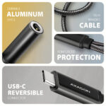AXAGON | ADA-HCPD USB-C - Hi-Res DAC Audio Adapter PD, 60W - Image 3