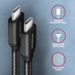 AXAGON Data and charging cable | BUCM3-CM20AB | USB Type-C to USB Type-C - Image 3