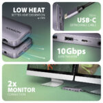 AXAGON USB-C 10Gbps GEN2COMBO 12in1 centrmezgls | HMC-12GM2 - Image 5