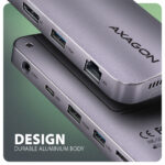 AXAGON USB-C 10Gbps GEN2COMBO 12in1 centrmezgls | HMC-12GM2 - Image 6