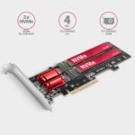 AXAGON PCIe 2x NVMe M.2 kontrolieris | PCEM2-ND - Image 2